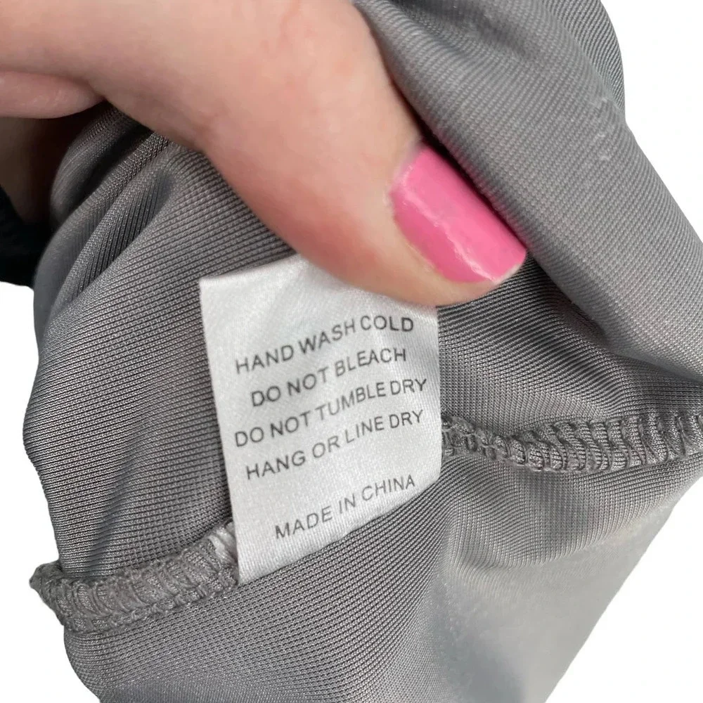 NUDE Apparel Co. Velour Front Tie Knot Pullover Top Gray Size XS‎